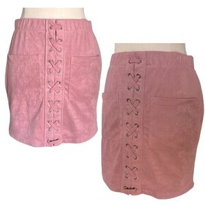 𝅺MAUVE Pink STREETWEAR SOCIETY Crisscross 2 Pocket Pencil Skirt, Medium